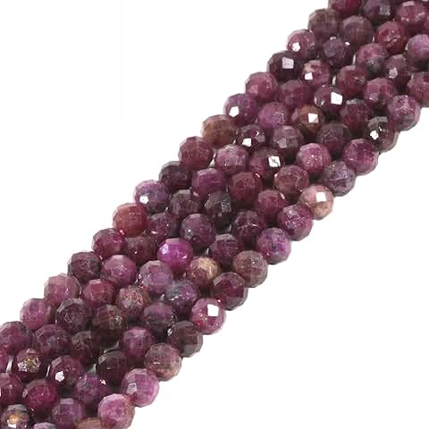 3mm Natural Ruby Round Beads Strand for Jewelry Making