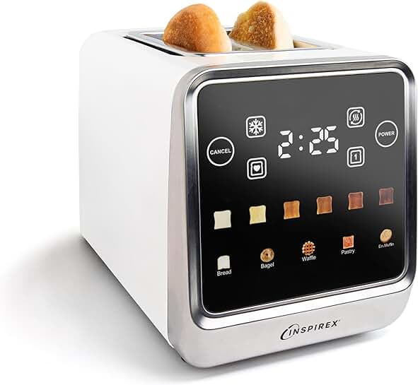 Touch Screen Toaster with Wide Slots and Multiple Settings