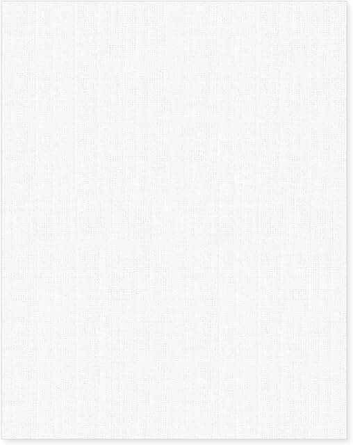 White Linen Textured Cardstock, 100 Sheets, 8.5x11