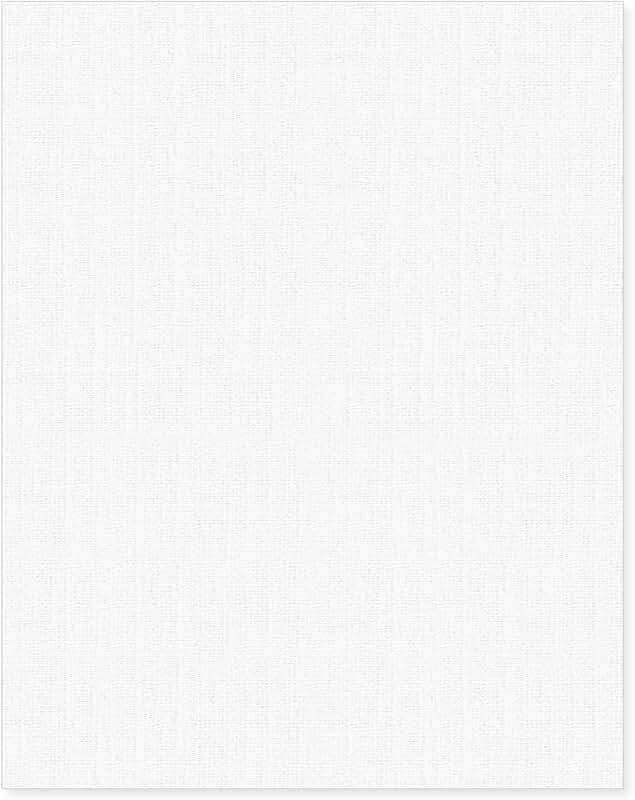 White Linen Textured Cardstock, 100 Sheets, 8.5x11
