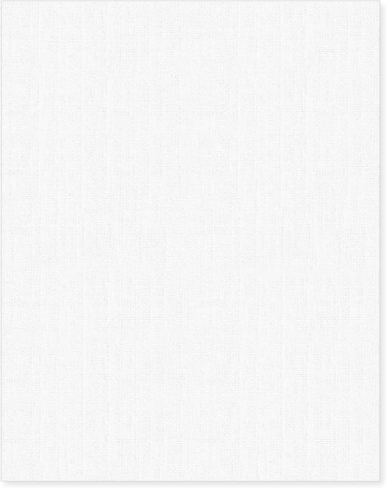 White Linen Textured Cardstock, 100 Sheets, 8.5x11