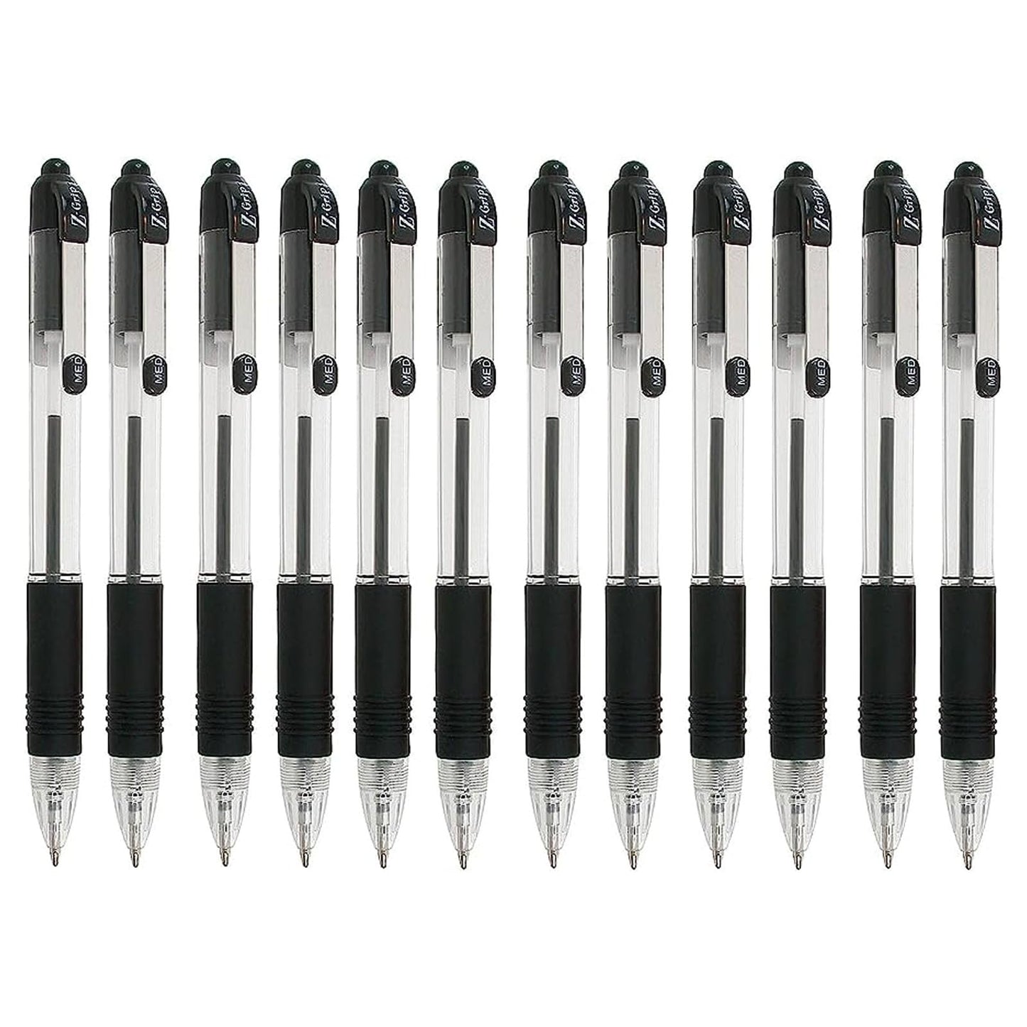 Pack of 40 black ink retractable ballpoint pens with 1.0mm tips