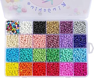 Multicolor Glass Seed Beads for Jewelry Making, 7200 pcs