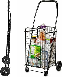 Lightweight foldable utility cart for shopping and laundry