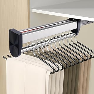 Adjustable Heavy Duty Closet Pull-Out Valet Rod