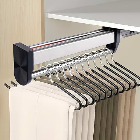 Adjustable Heavy Duty Closet Pull-Out Valet Rod