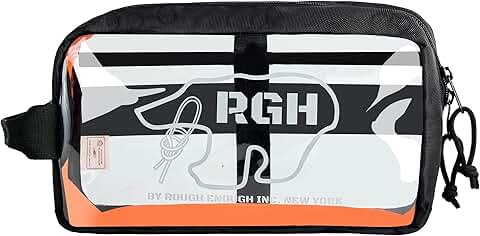 Clear travel toiletry bag for women and men
