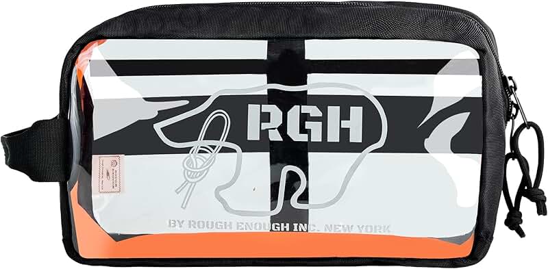 Clear travel toiletry bag for women and men