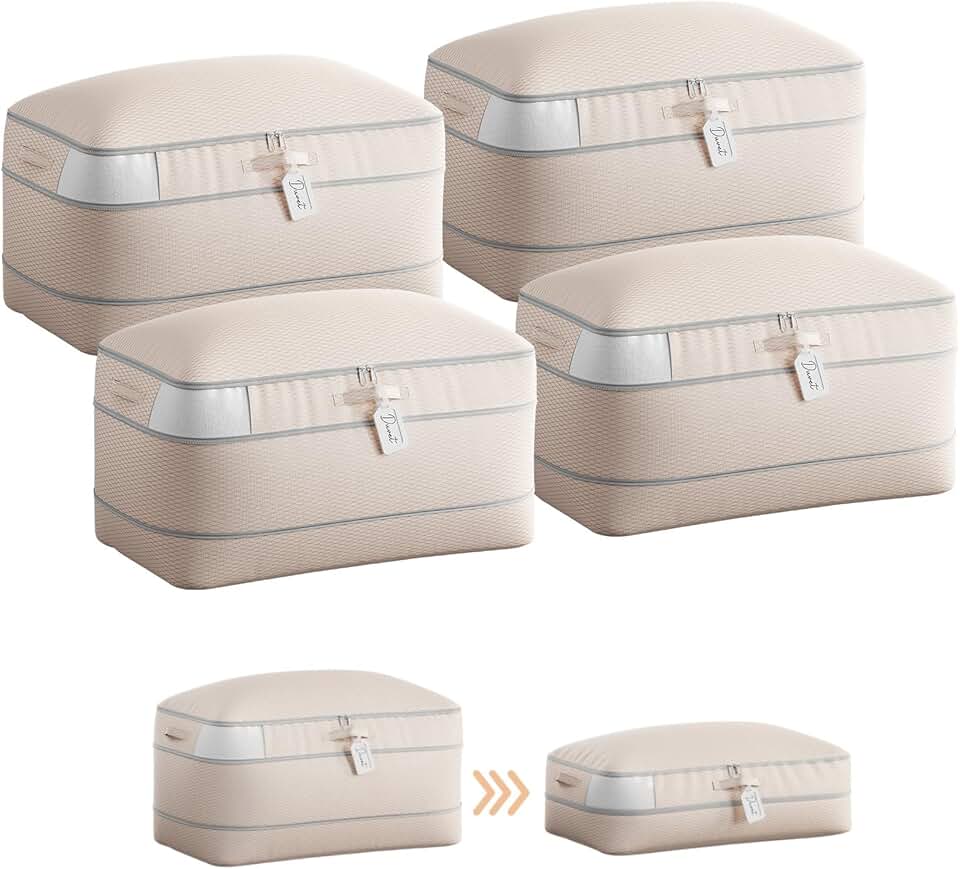 Large 4-Pack Compression Storage Bags for Comforters