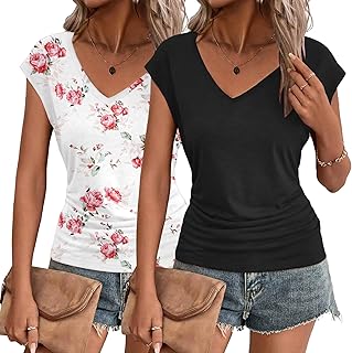 Women's Summer Casual Cap Sleeve T-Shirt