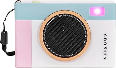 Vintage Camera Style Portable Bluetooth Speaker with LED Lights
