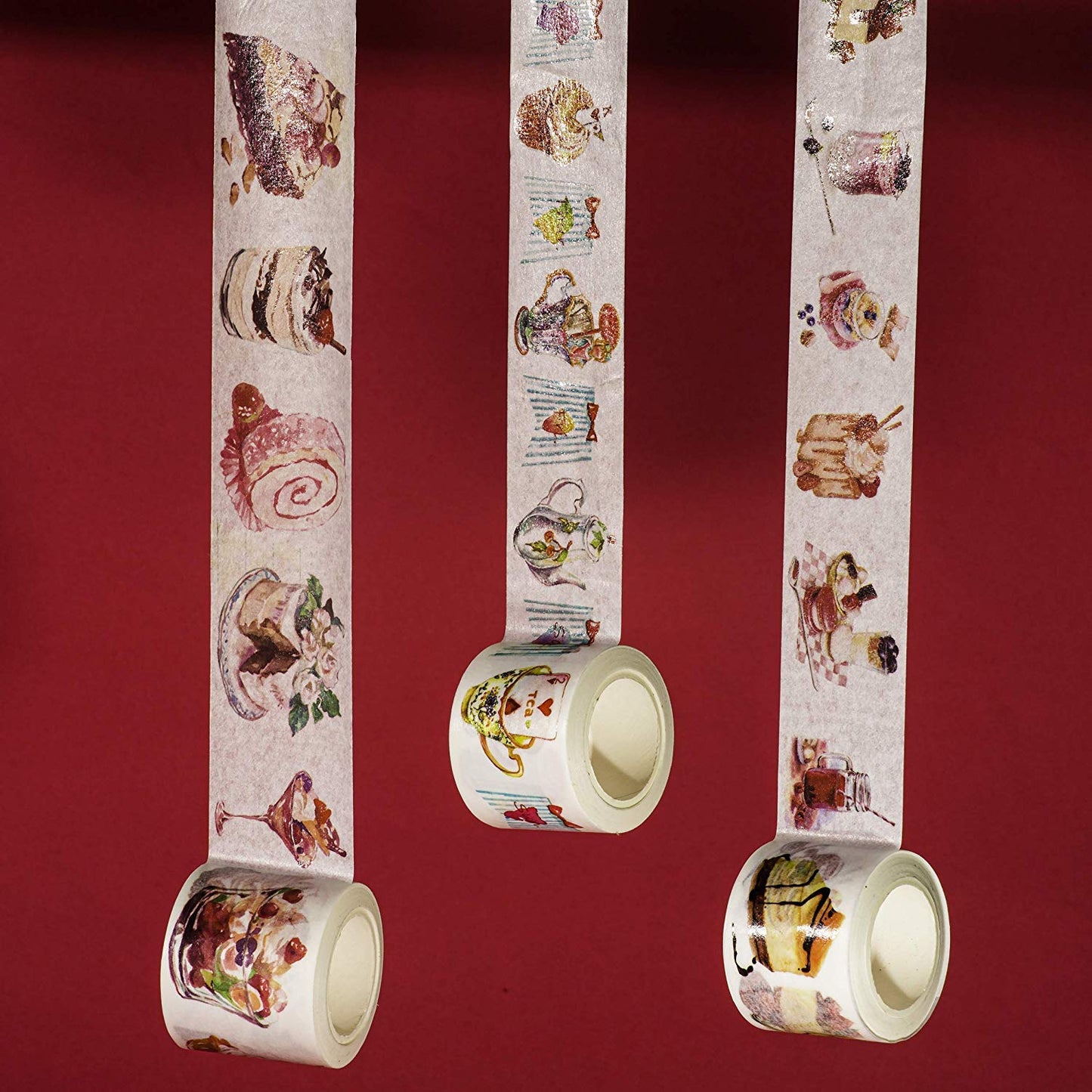 Navy Peony Sweet Dessert Washi Tape Set