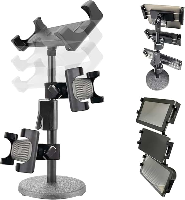 Universal 3-in-1 Metal Stand for Tablets and Smartphones