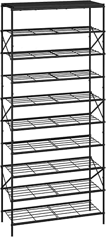 Large 10-Tier Shoe Rack for 40 Pairs