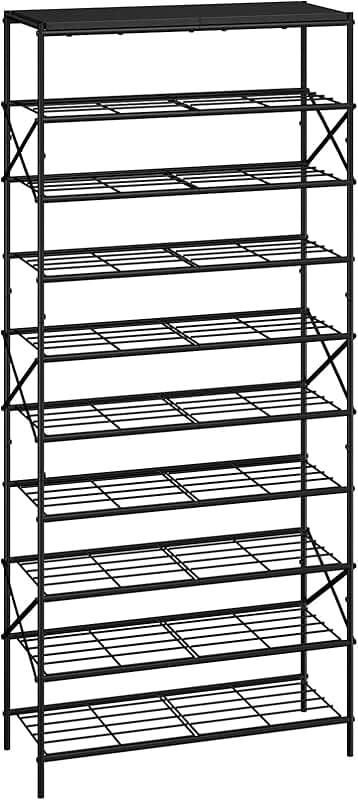 Large 10-Tier Shoe Rack for 40 Pairs
