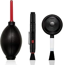 Camera Cleaning Kit with Brush, Blower, and Pen