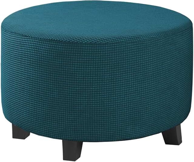 Deep Teal Stretch Ottoman Cover for 30-41 Inch Footrest