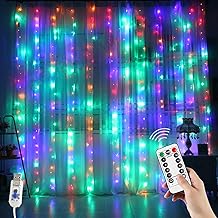Colorful Waterproof Curtain String Lights with 8 Modes
