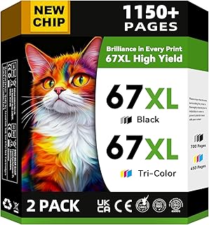 Black and color ink cartridge set for compatible printers