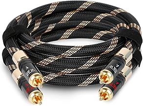Audiophile RCA Interconnect Cable, 6.5ft