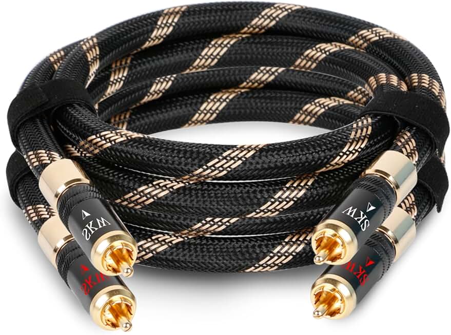 Audiophile RCA Interconnect Cable, 6.5ft