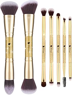 Duo End Foundation and Contour Brush Set with Eyeshadow Brushes