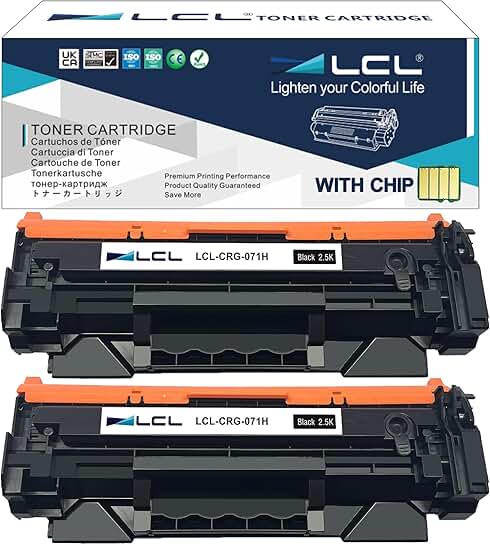 High Capacity Black Toner Cartridge for Laser Printers (2-Pack)