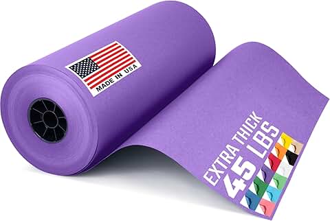 Large 18" x 720 ft Lilac Kraft Paper Roll
