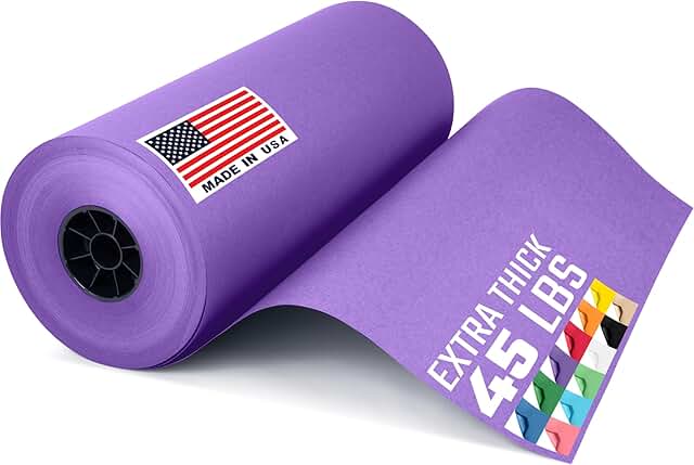 Large 18" x 720 ft Lilac Kraft Paper Roll
