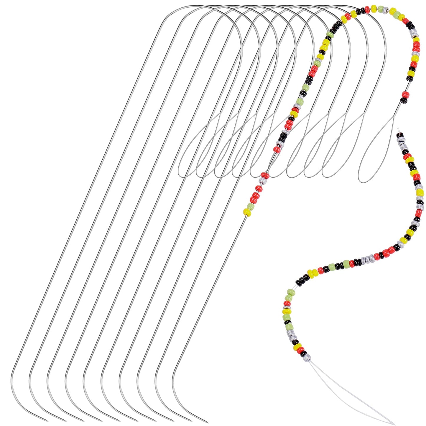 Big Curved Beading Needles for Jewelry Making and DIY Crafts