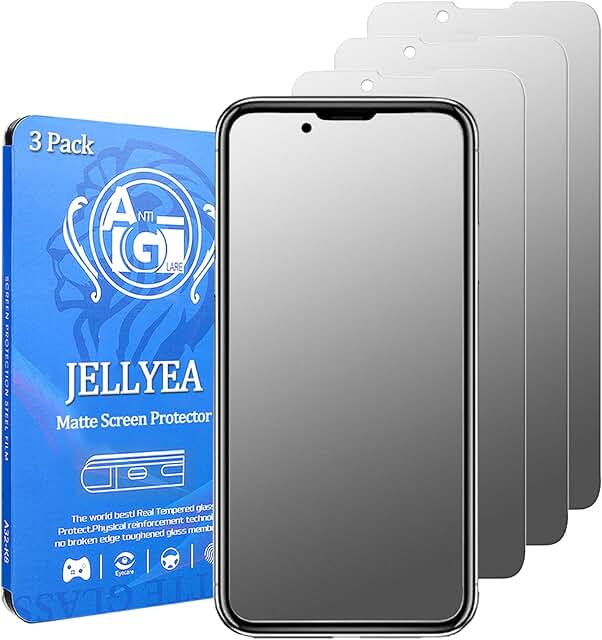 Three Matte Tempered Glass Screen Protectors for iPhone 12 and 12 Pro