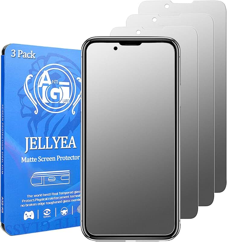 Three Matte Tempered Glass Screen Protectors for iPhone 12 and 12 Pro