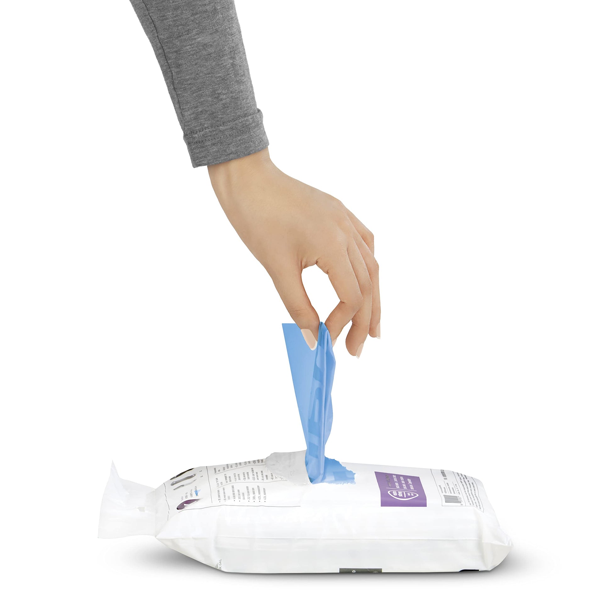 Code H Custom Fit Dr string Trash Bags in Dispenser Packs, 60 Count, 30-35 Liter  8-9.2 lon, Blue