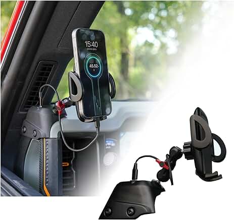 Adjustable 360° Phone Holder with Charging for Ford Bronco