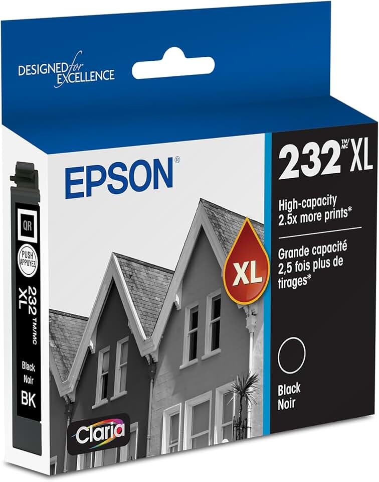 High Capacity Black Ink Cartridge for Inkjet Printers
