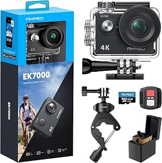 Action Camera with MicroSD Card and Mounts Bundle