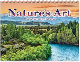 Large 2026 Nature's Art Wall Calendar, 12x9 Closed