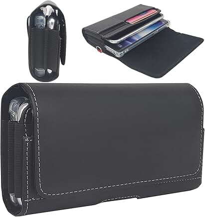 Dual Phone Leather Holster Case for Galaxy and iPhone Models