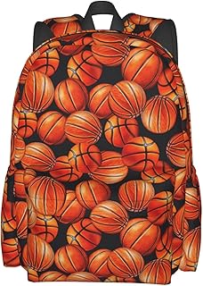 Basketball Print Backpack for Travel and Hiking