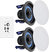 4-Inch Bluetooth Ceiling Speakers with Amplifier, 160W, Indoor and Outdoor