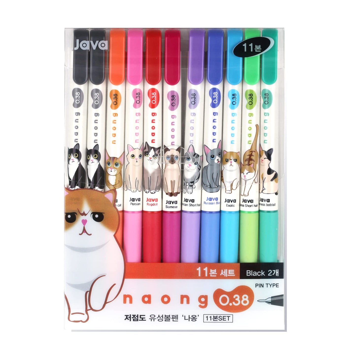 Pack of 11 Non-Smudge Gel Pens with 0.38mm Ink