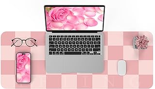Pink Non-Slip Waterproof Desk Mat, 31.5" x 12"