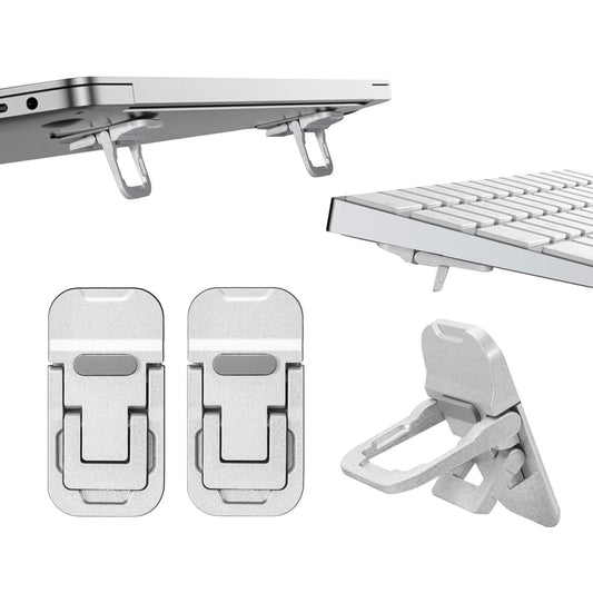 Mini Alloy Laptop Stand for Desk, Silver Computer Keyboard Stand