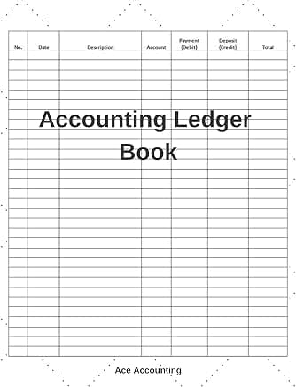 Simple Accounting Ledger Notebook for Bookkeeping