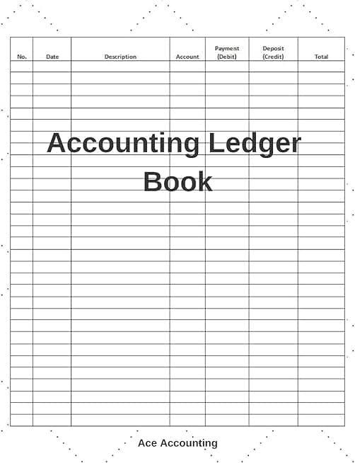 Simple Accounting Ledger Notebook for Bookkeeping