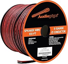 8 AWG Black and Red PVC Speaker Cable Set
