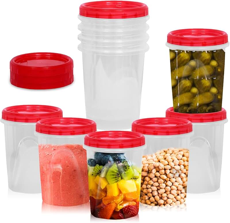 Red 12-Pack Airtight Food Storage Containers