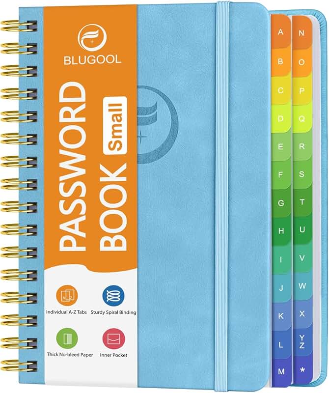 Small Password Book with Alphabetical Tabs
