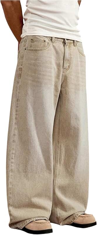 Men's Vintage Loose Fit Straight Leg Jeans
