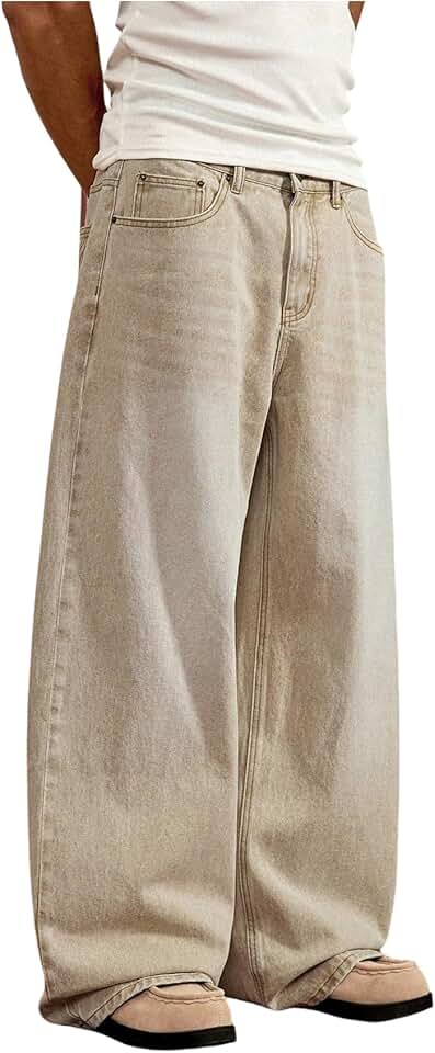 Men's Vintage Loose Fit Straight Leg Jeans